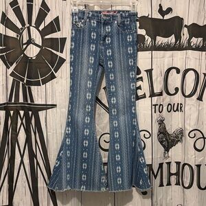 Girls Cowgirl Hardware Flared Jeans.  My Granddaughter loved these jeans.
